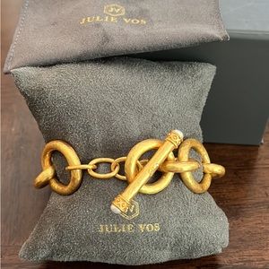 Julie Vos Catalina Demi Link bracelet with Pearl end-cap.